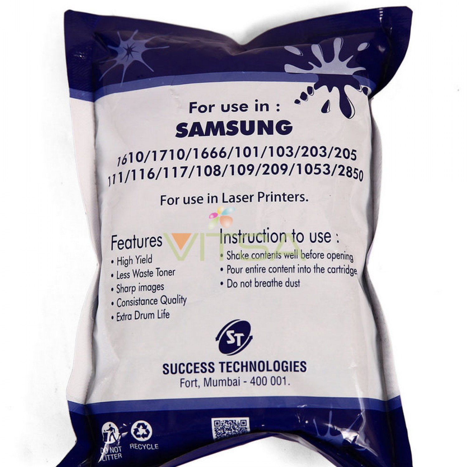 Digital Toner Powder For Use in SAMSUNG 1610 / 1710 / 1666 / 101 / 103 ...